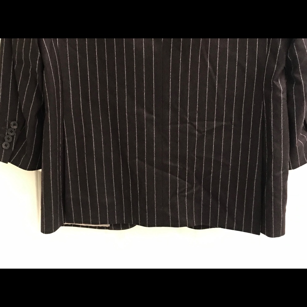 Samuelsohn Brown Stripe Wool Sport Coat Blazer - Picture 5 of 16